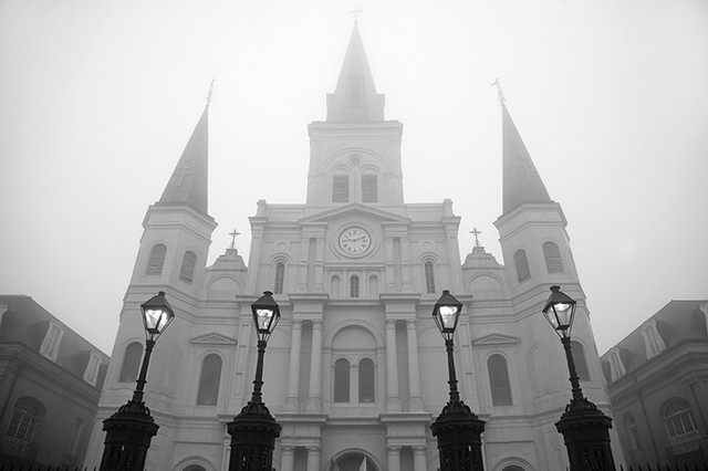 11x14 St Louis Cathedral In The Fog, New Orleans, LA