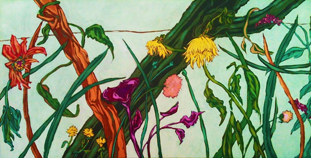 Flowers, art margaux, maggie wolszczan, art, oil paintings, wilting, canvas
