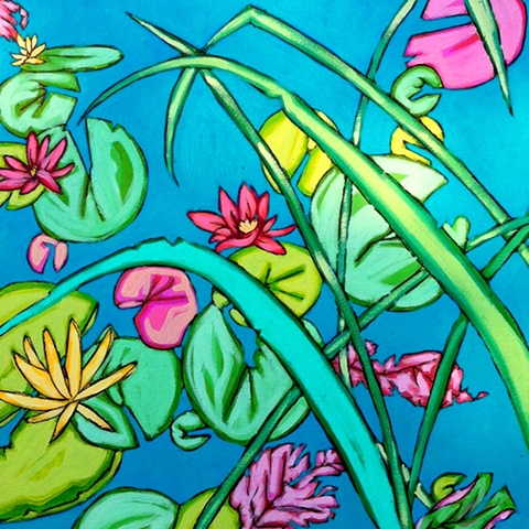 art margaux, maggie wolszczan, lily pads, in nature, state college, happy valley, pond