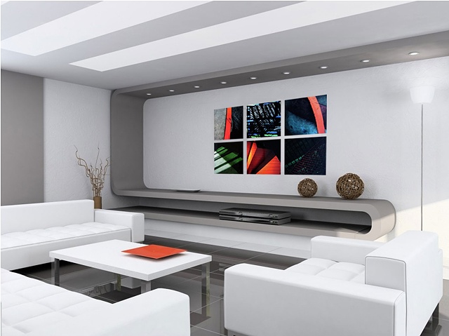 Sharp Color
Six Canvases in an Interior