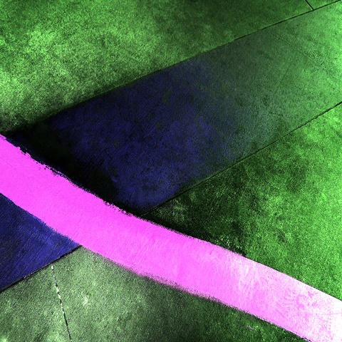 Pink and Dark Blue Lines on Green