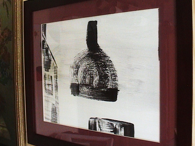Fab bottle abstract with mount and frame INC post