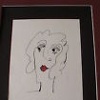 Picasso lady face red lips