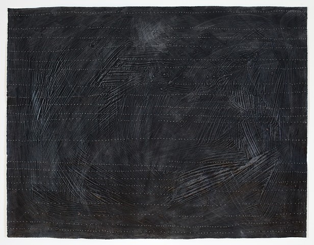 Untitled (Passage IIIIII) - acrylic and graphite on paper, 38 1/2" x 50"