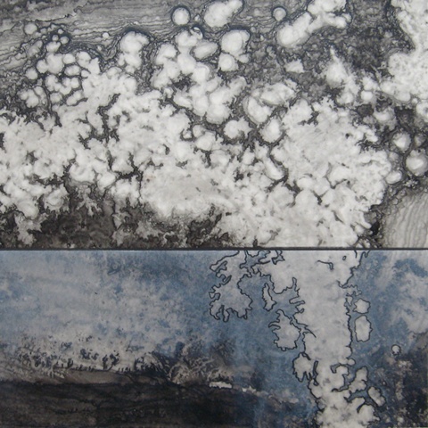 Michael Boonstra, Oregon artist, evaporated ink drawing.