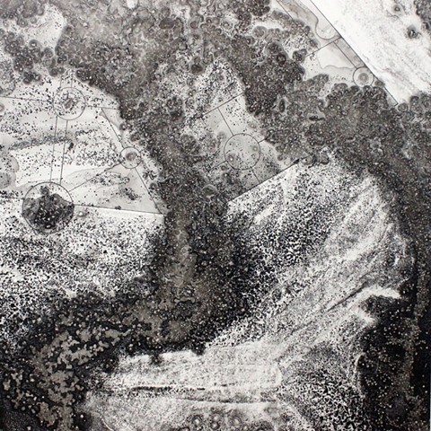 Michael Boonstra, Oregon artist, evaporated ink drawing.