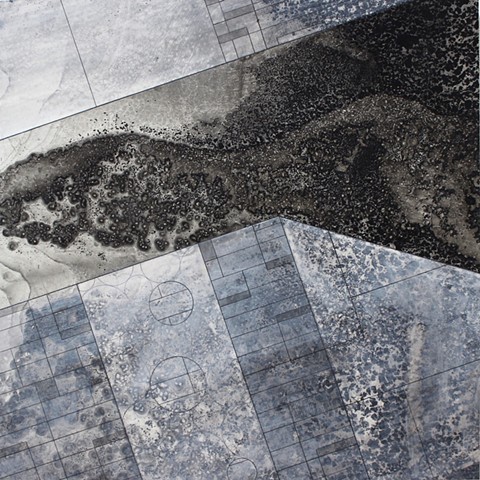 Michael Boonstra, Oregon artist, evaporated ink drawing.