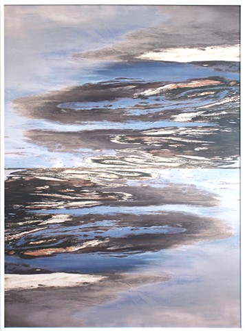 Michael Boonstra Oregon artist created photographic images of a lakebed.