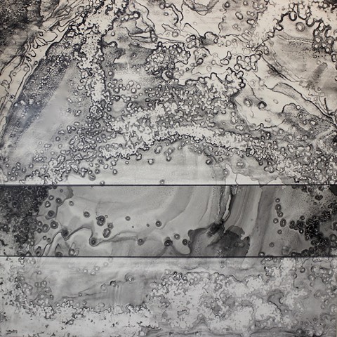 Michael Boonstra, Oregon artist, evaporated ink drawing.