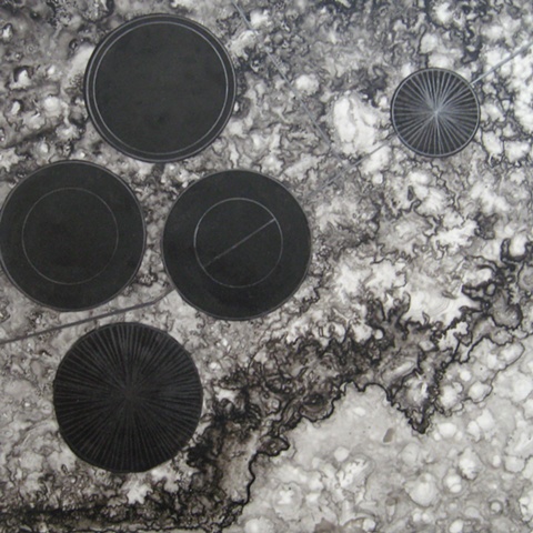Michael Boonstra, Oregon artist, evaporated ink drawing.