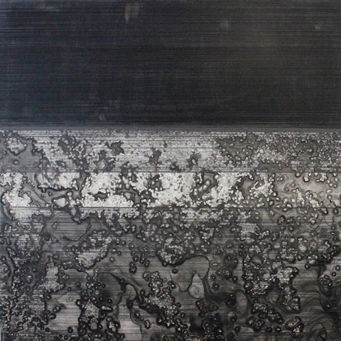 Michael Boonstra, Oregon artist, evaporated ink drawing.