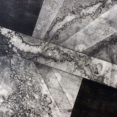 Michael Boonstra, Oregon artist, evaporated ink drawing.