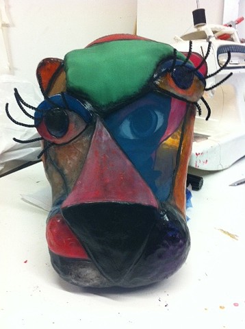 Completed mask inside mask, in the studio. 