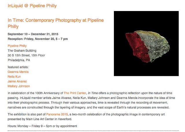In Time: Contemporary Photography at Pipeline Philly