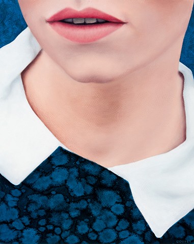 Portrait with white collar