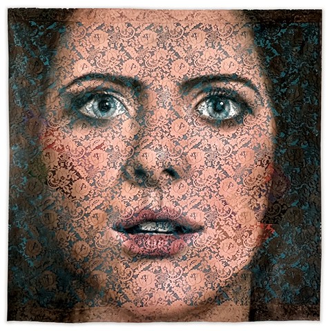 PAINTINGS ON LACE AND TEXTILE