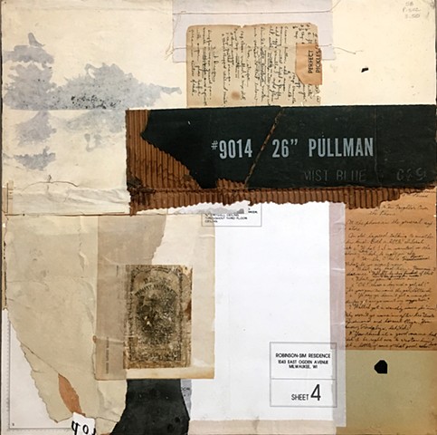 crystal neubauer collage mixed media art salvaged antique paper contemporary art