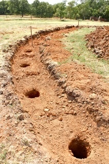 Post holes complete