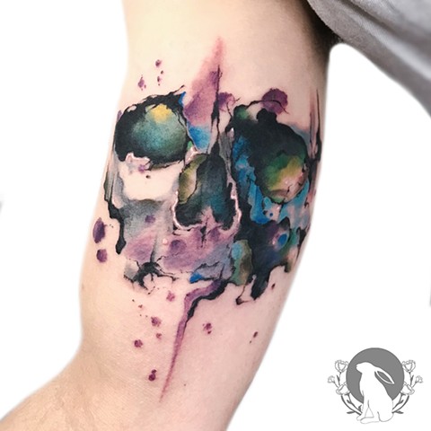 12 Watercolor Skull Tattoo Designs  Pretty Designs