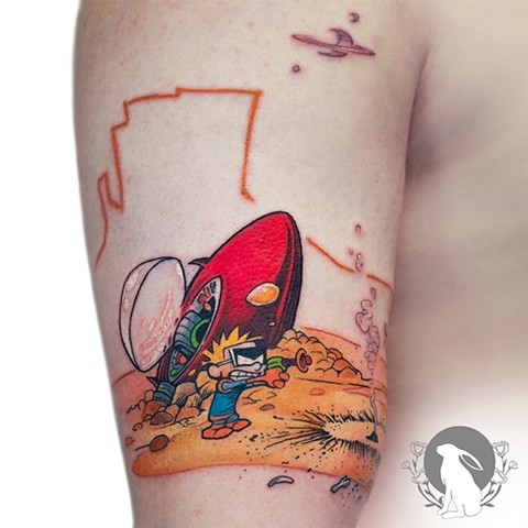 My Spaceman Spiff tattoo   rcalvinandhobbes