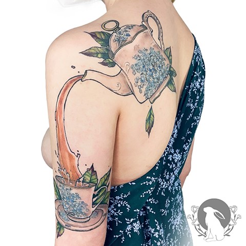 White Rabbit Tattoo Studio NYC on Instagram Black  Gray floral sleeve by  Ali alitattoos
