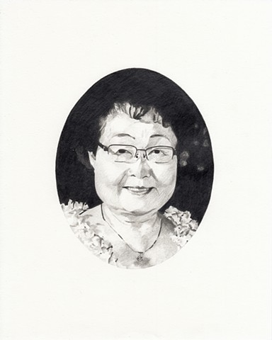 Celia Rocha drawing of deceased  friends and relatives
