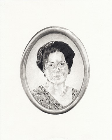 Celia Rocha drawing of deceased  friends and relatives