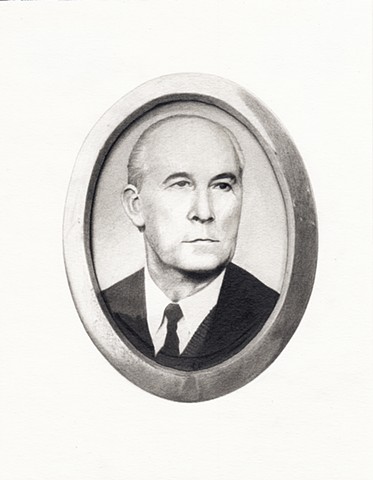 Celia Rocha primo Mario cousin graphite on paper drawing 