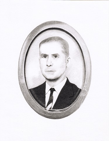 Celia Rocha avo grandfather graphite on paper drawing 