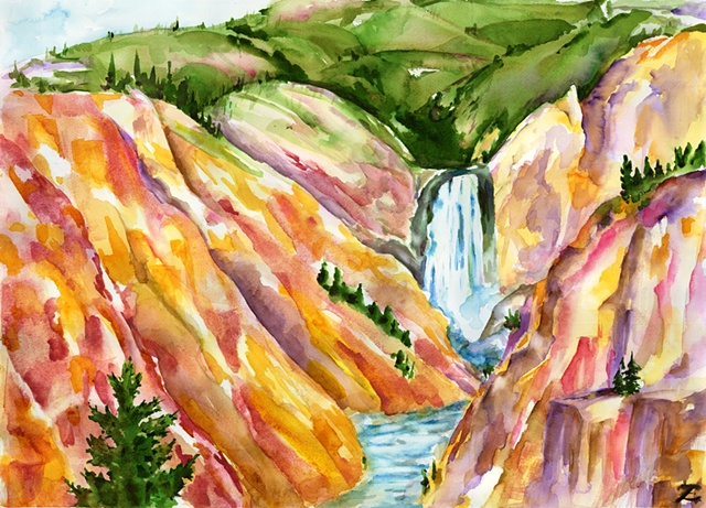 Falls at yellowstone