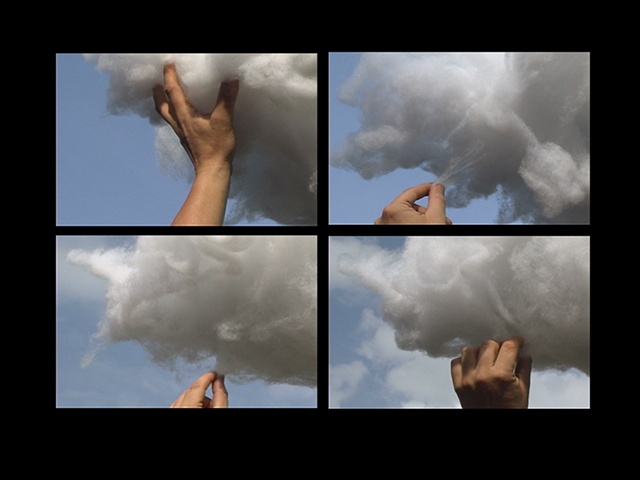 Hand With Cloud Video Installation
