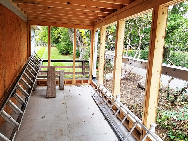 Side Porch Under Construction
