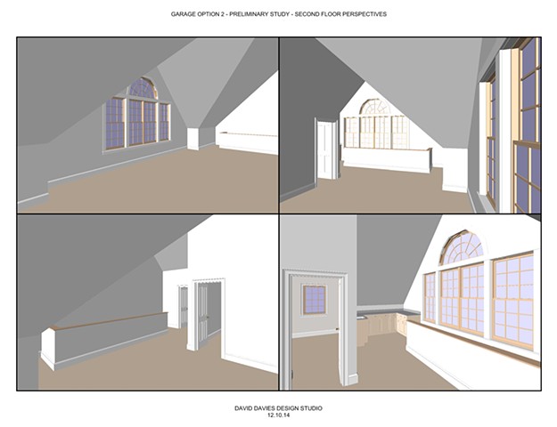 Garage Option 2.3 - 2nd Floor Interior Perspectives