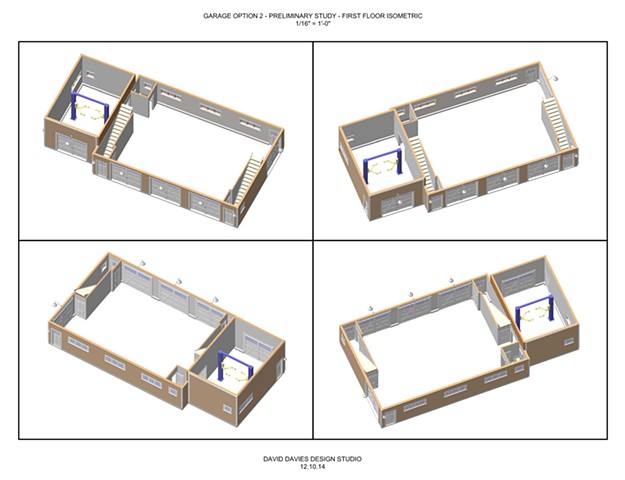 Garage Option 2.1 - First Floor Isometrics