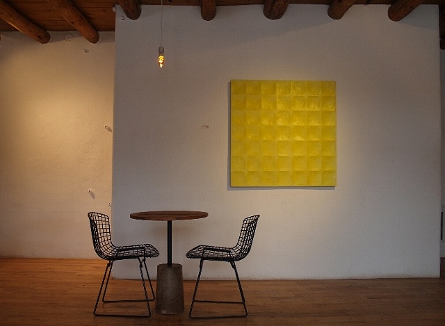 hammered panel / cadmium yellow