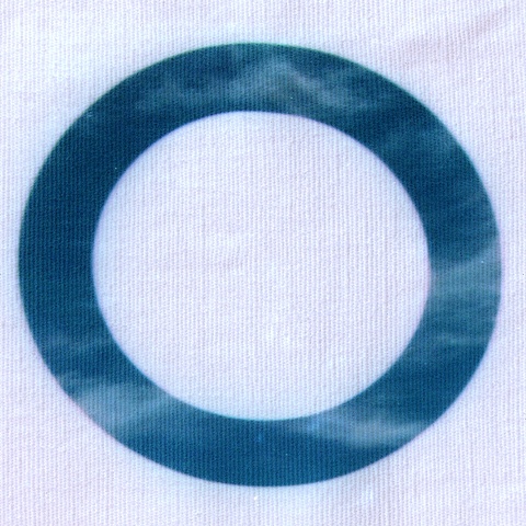 light deposit on woven cotton textile