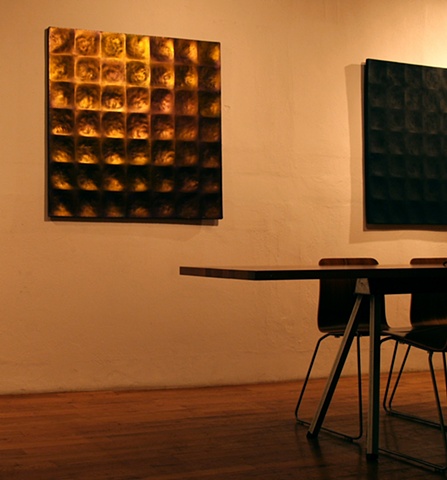 hammered panel / bronze / large (sold)