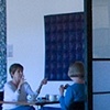 hammered panel / deep indigo / café loka