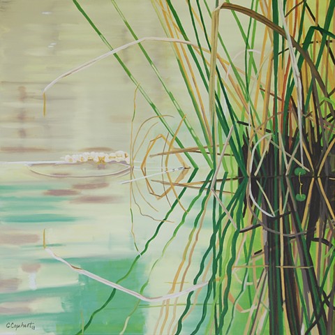 Lake Alice Grass painting by Cindy Capehart, Gainesville, Florida