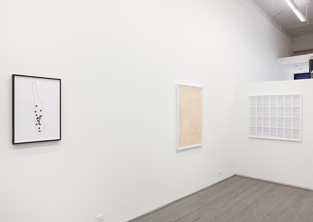 Installation view of Aesthetic Relations at Joe Sheftel Gallery with Sephora Project and Makeup Paintings