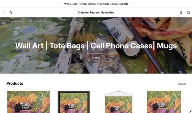 Art Prints, Framed Wall Art, Tote Bags, Cellphone Cases, Mugs 