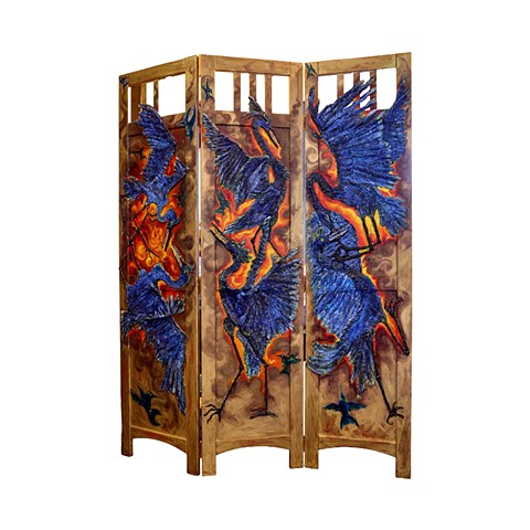 Fighting Cranes Screen