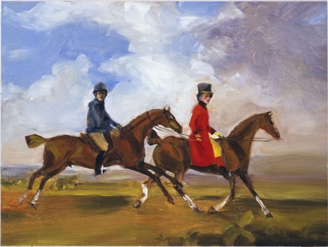 The Invisible Woman and William Anderson with Two Saddle Horses (after Stubbs)