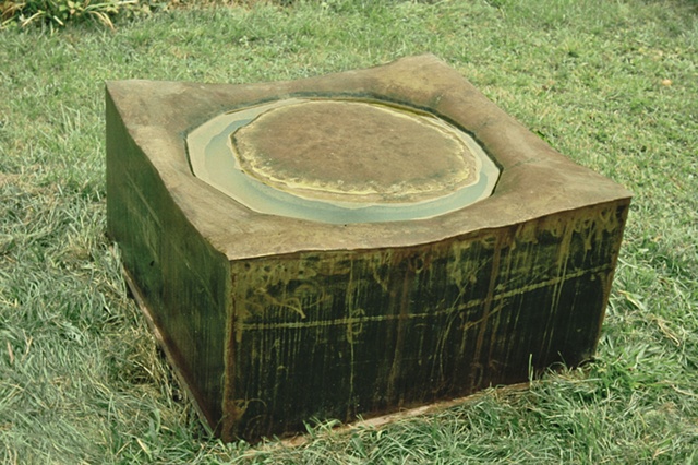 Bog, outdoor steel sculpture with water
