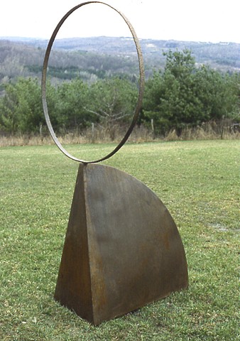 This work combines the imagery of the full moon with the prow of the canoe. The circle spins.