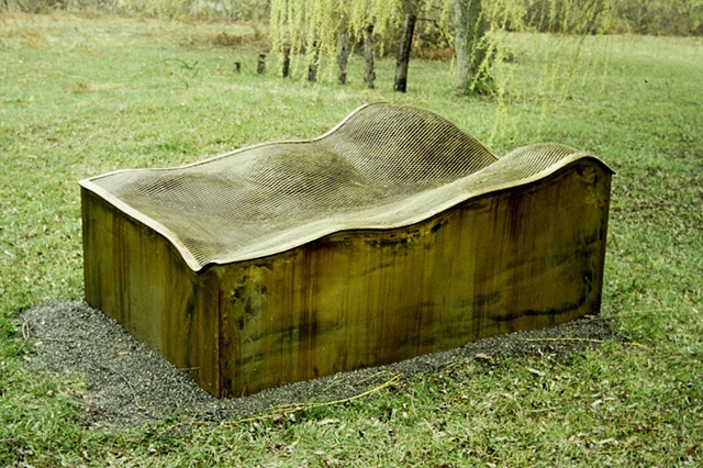 Hayfield outdoor sculpture evokes the landscape