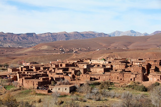 Overlooking a Village from a Kasbah Window