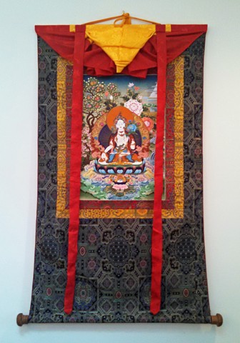 traditional, tibetan painting, thangka painting, tibetan art, Buddhist art, Buddhist Painting, White Tara, White Tara Thangka