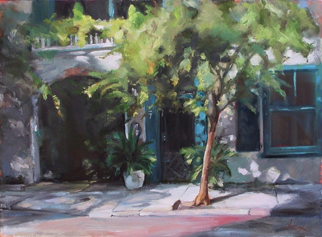This painting is of a charming street view in downtown Charleston, SC that has always captured my attention. 