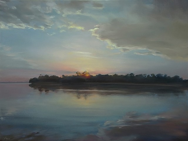 Plymouth Landing Sunset - SOLD
